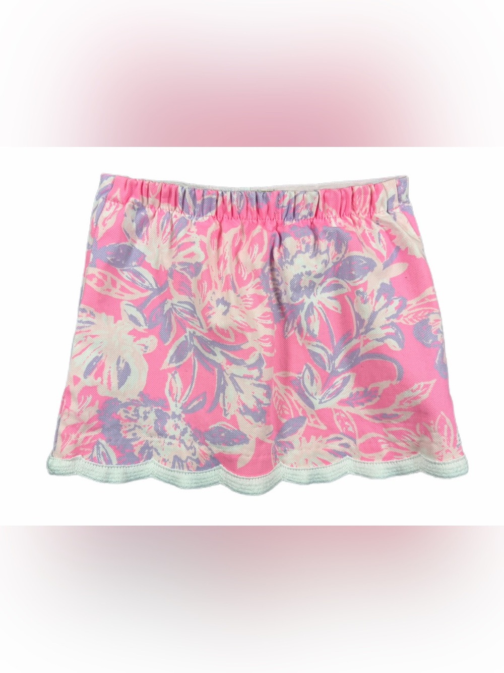 LILLY PULITZER Girls Michelina Skort in Rousseau Pink Zen Garden - S (4-5) - Picture 4 of 4